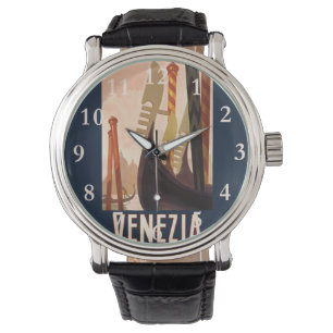 Vintage Venezia Italy Travel Art Venice Gondola Watch