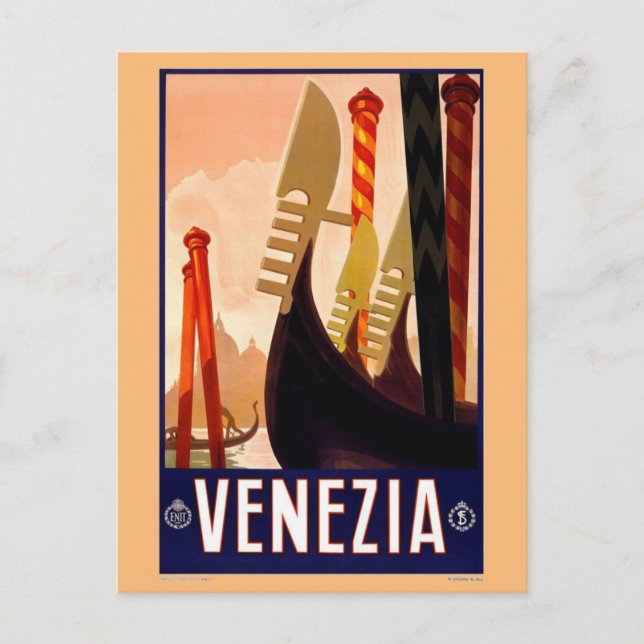 Vintage Venezia Postcard (Front)