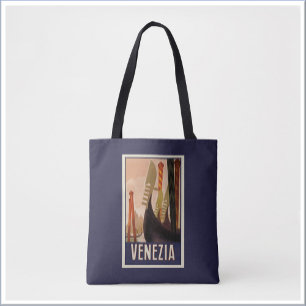 Vintage Venezia Venice Italy Travel Poster Tote