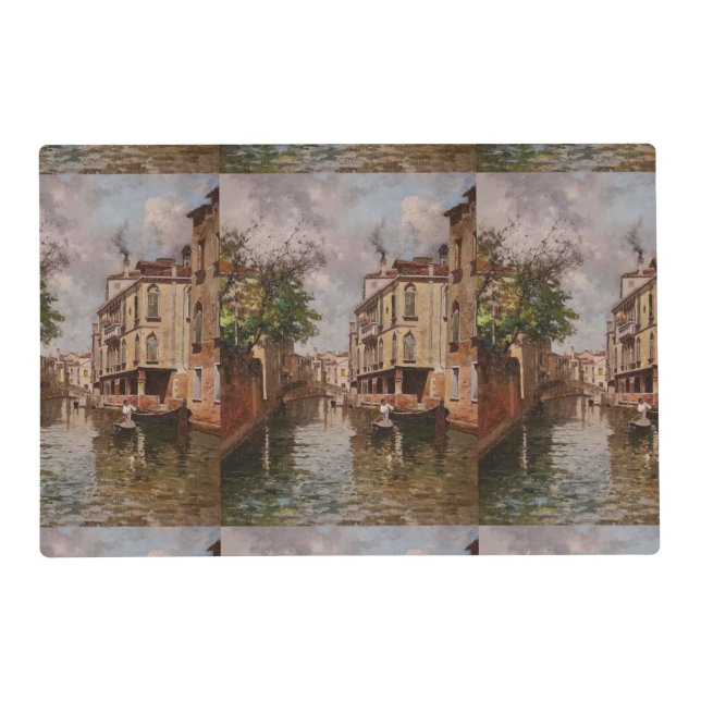 Vintage Venice Antonio Leto Venetian Canal Placemat (Front)