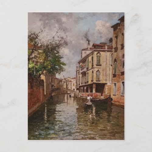 Vintage Venice Antonio Leto Venetian Canal Postcard