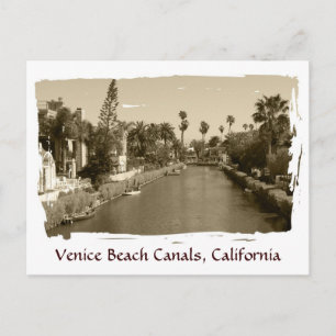 Vintage Venice Beach Canals Postcard! Postcard