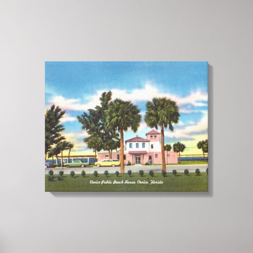 Vintage Venice Florida Beach  Canvas Print