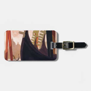 Vintage Venice Gondolas Luggage Tag