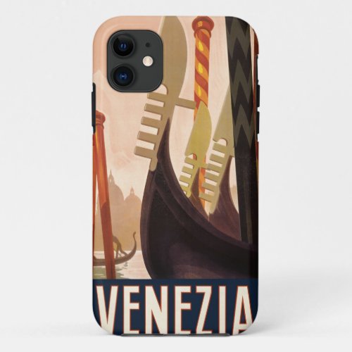 Vintage Venice Italy Gondola Travel iPhone 11 Case