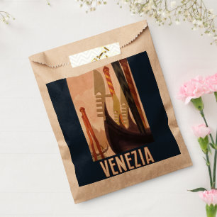 Vintage Venice Italy Gondola Travel Favor Bag