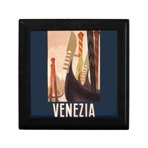 Vintage Venice Italy Gondola Travel Gift Box