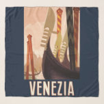 Vintage Venice Italy Gondola Travel Scarf<br><div class="desc">Venice Italy - This wonderful vintage Venezia 1920 travel tour poster is all about the gondolas on a canal in Venice. Original public domain image from the Library of Congress. </div>