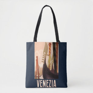 Vintage Venice Italy Gondola Travel Tote Bag