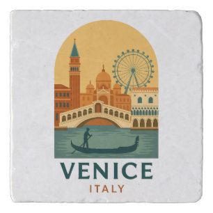 Vintage Venice Italy – Retro Gondola Trivet