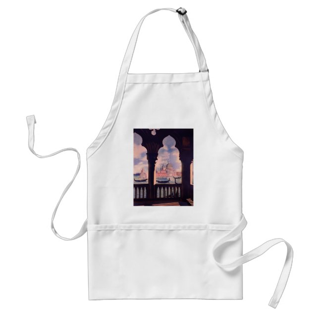Vintage Venice Italy Travel Adult Apron (Front)