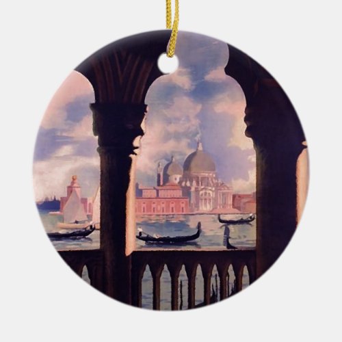Vintage Venice Italy Travel Ceramic Ornament