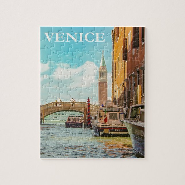 Vintage Venice Italy Travel Jigsaw Puzzle (Vertical)