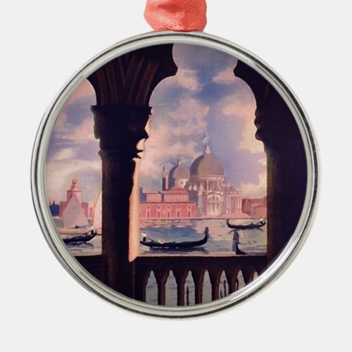 Vintage Venice Italy Travel Metal Ornament
