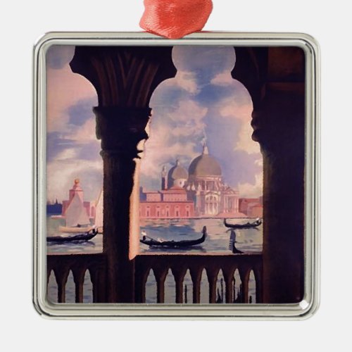 Vintage Venice Italy Travel Metal Ornament