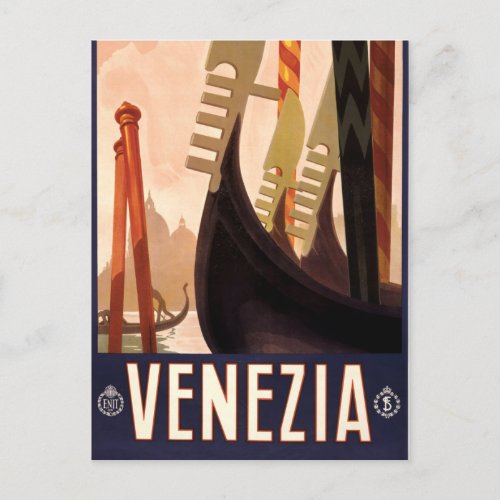 Vintage Venice Italy Travel Postcard