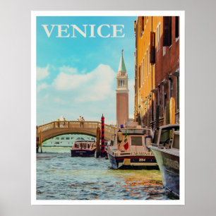 Vintage Venice Italy Travel Poster