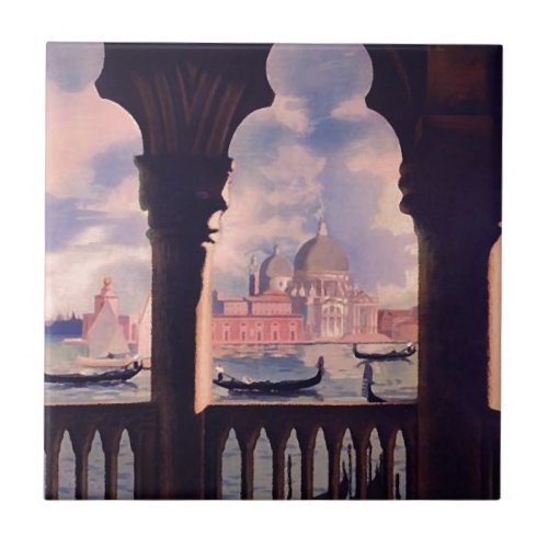 Vintage Venice Italy Travel Tile