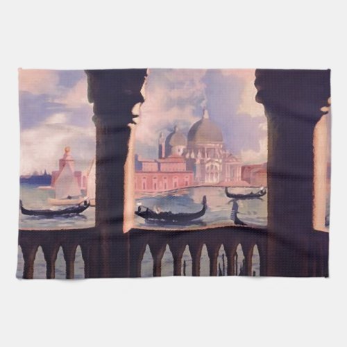 Vintage Venice Italy Travel Towel
