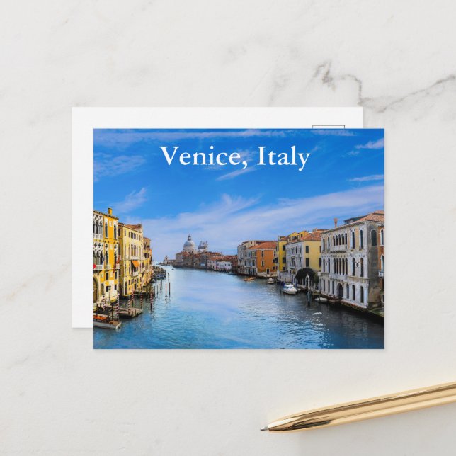 Vintage Venice Italy Vintage Travel Tourism Add Postcard (Front/Back In Situ)