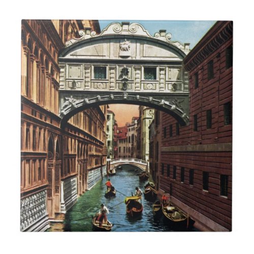Vintage Venice the Bridge of Sighs Tile