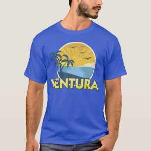 Vintage Ventura Beach California Surfing 70S Desig T-Shirt