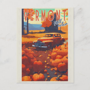 Vintage Vermont Fall Foliage Color Travel Postcard