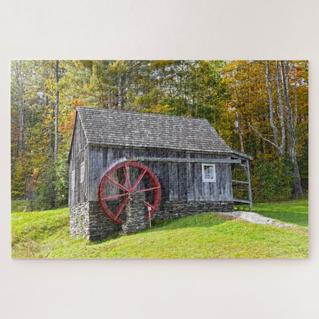 Vintage Vermont Gristmill Jigsaw Puzzle (Horizontal)