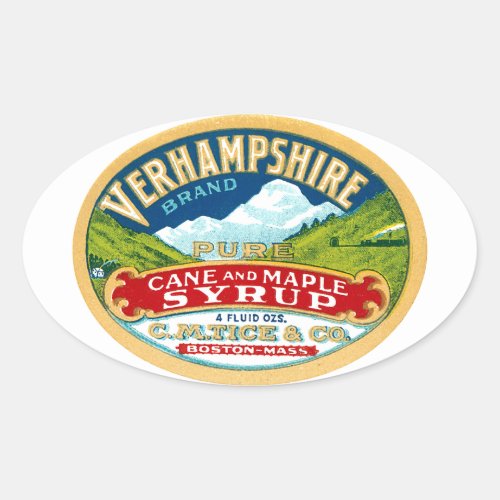 Vintage Vernhampshire Cane and Maple Syrup Label