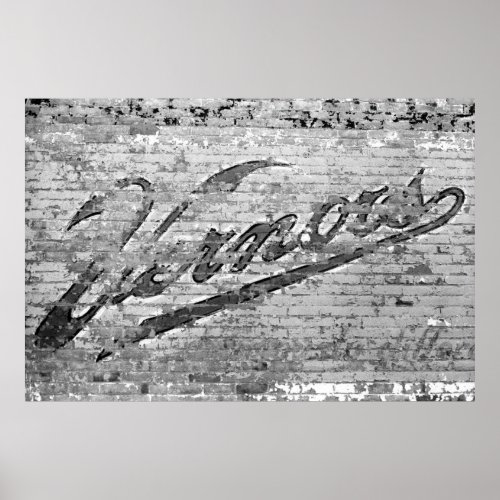 Vintage Vernors Wall Ann Arbor Michigan 1999 Poster