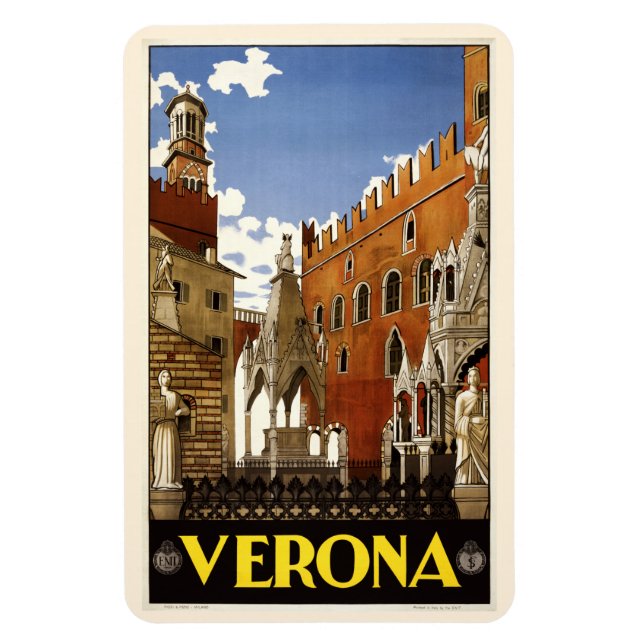 Vintage Verona Italy magnet (Vertical)