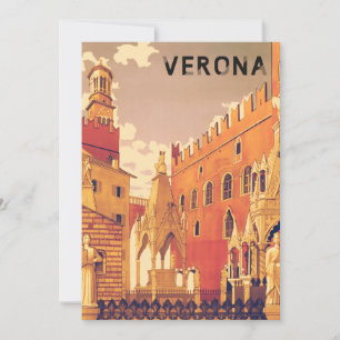 Vintage Verona Italy Travel Card