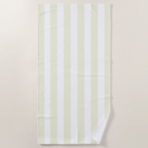 Vintage Vertical Beige And White Stripes Striped Beach Towel