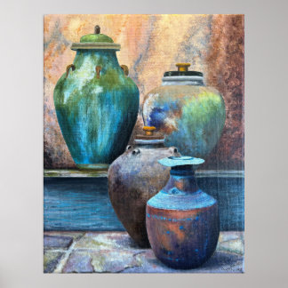 Vintage Vessels Acrylic Art Poster