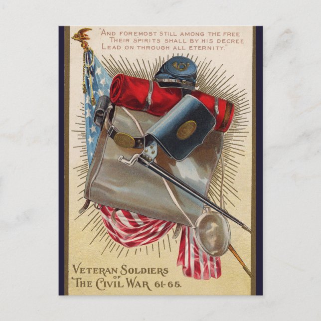 Vintage Veteran Soldiers of the Civil War Postcard (Front)
