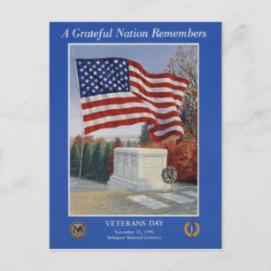 Vintage Veterans day, 1990 - Postcard