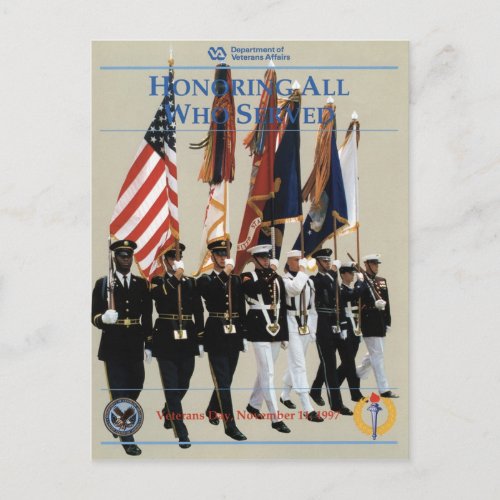 Vintage Veterans day 1997 _ Postcard