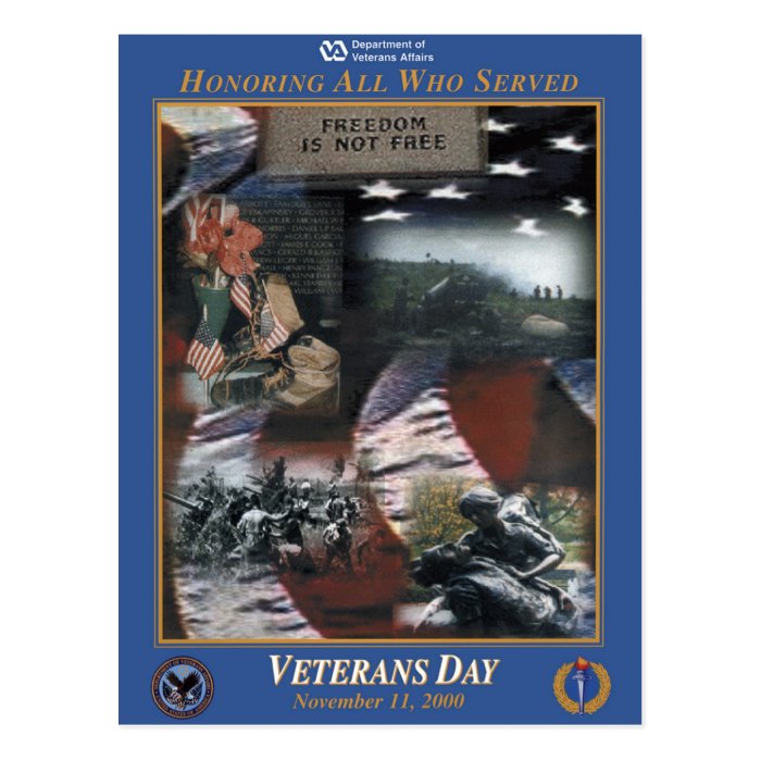 Vintage Veterans day, 2000   Postcard