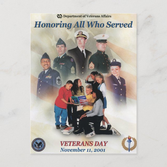 Vintage Veterans day, 2001 - Postcard (Front)