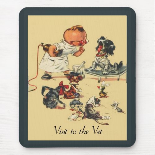 Vintage Veterinarian  Visit to the Vet Mouse Pad