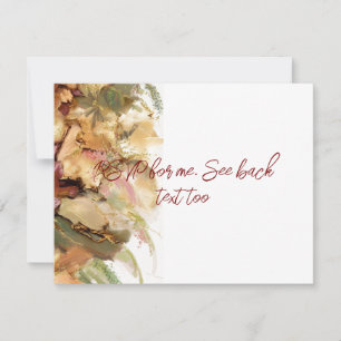 Vintage vibe floral art Return Address Label RSVP Card
