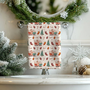 Vintage Vibe Towels Retro Pastel Holiday Accent