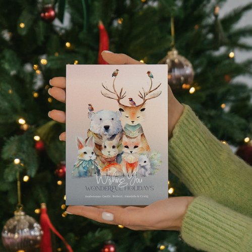 Vintage Vibe Winter Wonderland Christmas Card