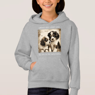 Vintage vibes, furry love: Puppy Love Hoodie