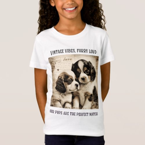 Vintage vibes furry love Puppy Love T_Shirt