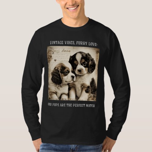 Vintage vibes furry love Puppy Love T_Shirt