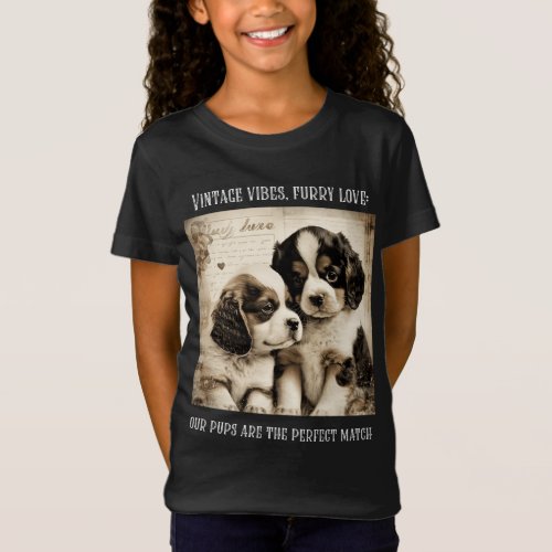 Vintage vibes furry love Puppy Love T_Shirt