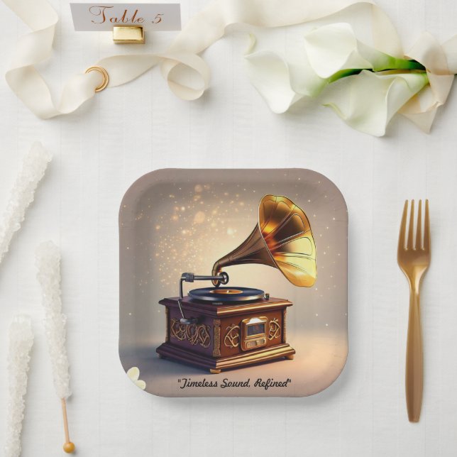 "Vintage Vibes" Paper Plates (Wedding)