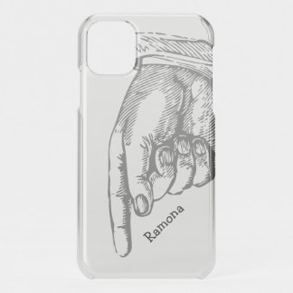 Vintage Vibes Retri Pointing Hand iPhone 11 Case