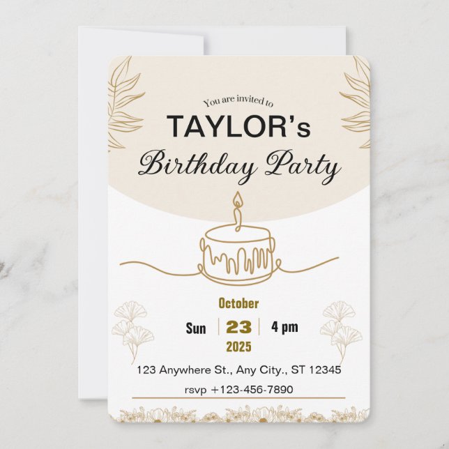 Vintage Vibes: Retro Birthday Card (Front)